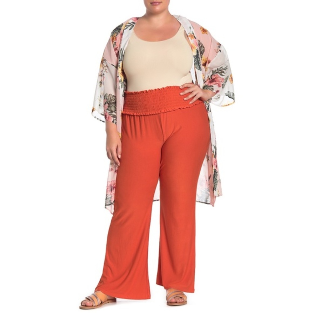 NWT Plus 1X Nordstrom Jersey Brushed Palazzo Pants